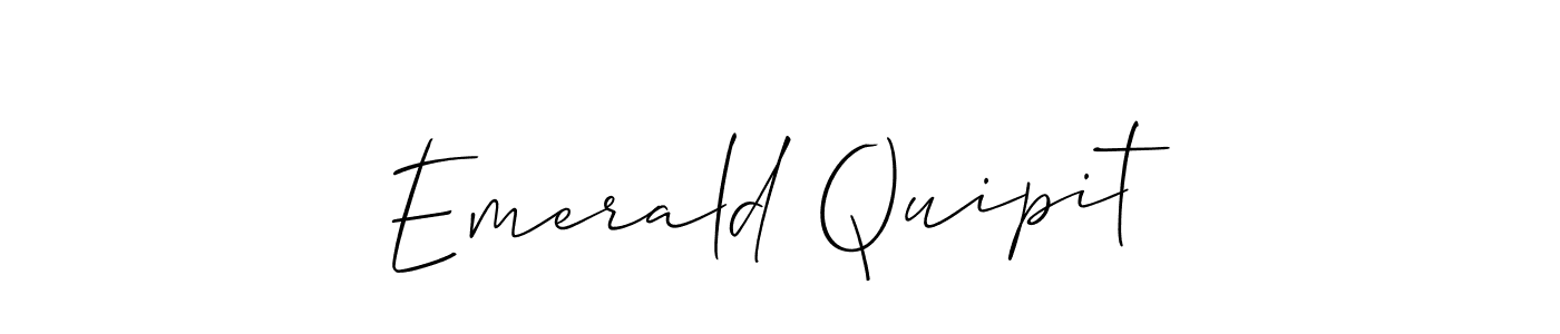 Also You can easily find your signature by using the search form. We will create Emerald Quipit name handwritten signature images for you free of cost using Allison_Script sign style. Emerald Quipit signature style 2 images and pictures png