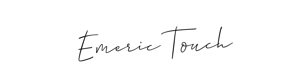 Make a short Emeric Touch signature style. Manage your documents anywhere anytime using Allison_Script. Create and add eSignatures, submit forms, share and send files easily. Emeric Touch signature style 2 images and pictures png