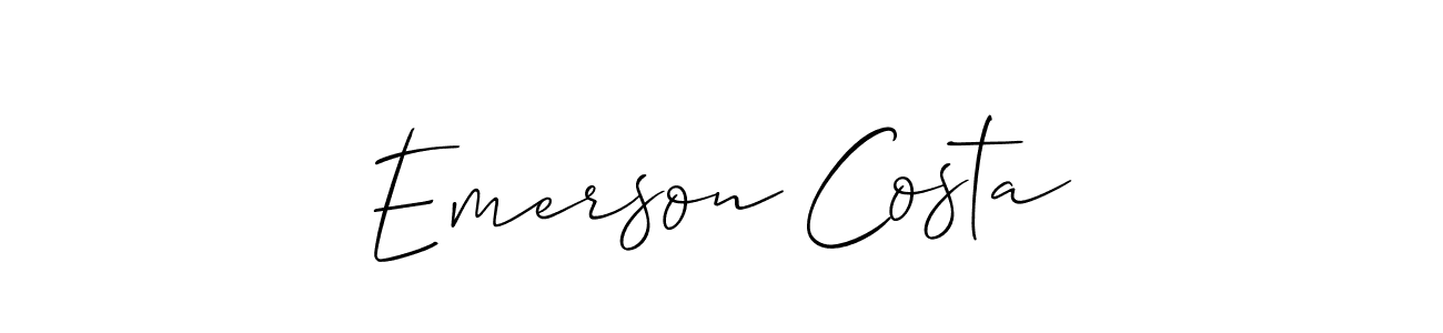 Emerson Costa stylish signature style. Best Handwritten Sign (Allison_Script) for my name. Handwritten Signature Collection Ideas for my name Emerson Costa. Emerson Costa signature style 2 images and pictures png