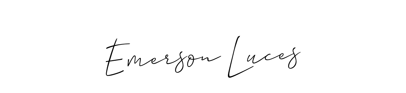 See photos of Emerson Luces official signature by Spectra . Check more albums & portfolios. Read reviews & check more about Allison_Script font. Emerson Luces signature style 2 images and pictures png