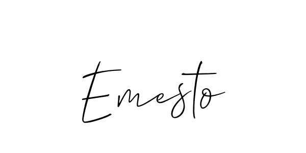 How to make Emesto name signature. Use Allison_Script style for creating short signs online. This is the latest handwritten sign. Emesto signature style 2 images and pictures png