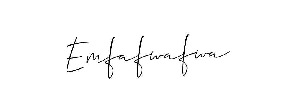 Create a beautiful signature design for name Emfafwafwa. With this signature (Allison_Script) fonts, you can make a handwritten signature for free. Emfafwafwa signature style 2 images and pictures png
