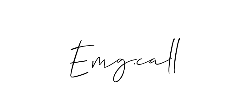 How to Draw Emg.call signature style? Allison_Script is a latest design signature styles for name Emg.call. Emg.call signature style 2 images and pictures png