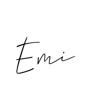 if you are searching for the best signature style for your name Emi. so please give up your signature search. here we have designed multiple signature styles  using Allison_Script. Emi signature style 2 images and pictures png