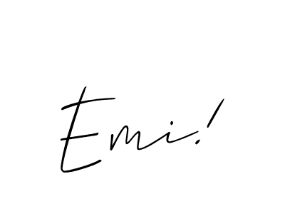 Also we have Emi! name is the best signature style. Create professional handwritten signature collection using Allison_Script autograph style. Emi! signature style 2 images and pictures png