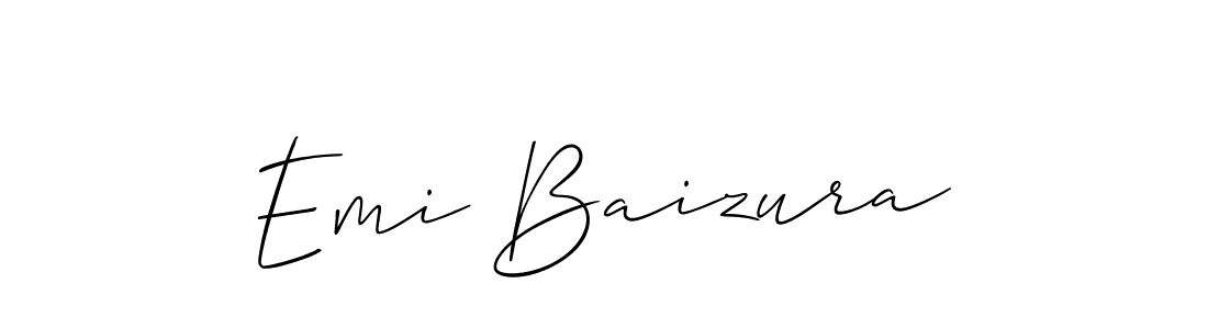 How to make Emi Baizura name signature. Use Allison_Script style for creating short signs online. This is the latest handwritten sign. Emi Baizura signature style 2 images and pictures png