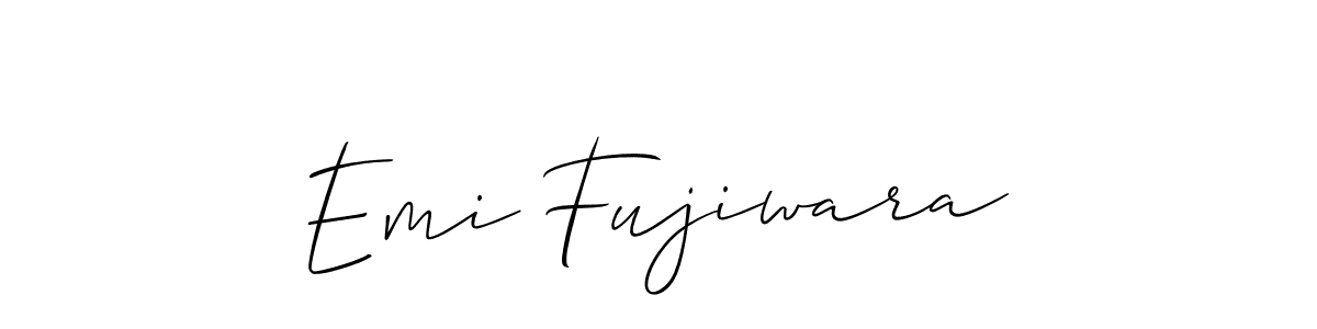 How to make Emi Fujiwara name signature. Use Allison_Script style for creating short signs online. This is the latest handwritten sign. Emi Fujiwara signature style 2 images and pictures png