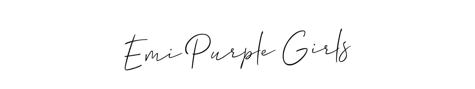 How to make Emi Purple Girls signature? Allison_Script is a professional autograph style. Create handwritten signature for Emi Purple Girls name. Emi Purple Girls signature style 2 images and pictures png