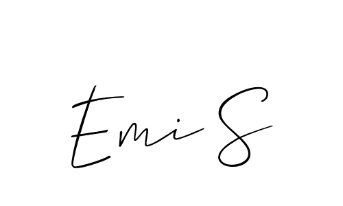 Also You can easily find your signature by using the search form. We will create Emi S name handwritten signature images for you free of cost using Allison_Script sign style. Emi S signature style 2 images and pictures png