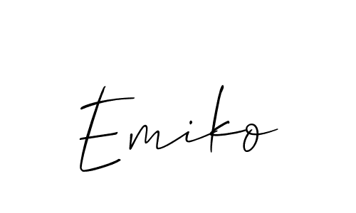 It looks lik you need a new signature style for name Emiko. Design unique handwritten (Allison_Script) signature with our free signature maker in just a few clicks. Emiko signature style 2 images and pictures png