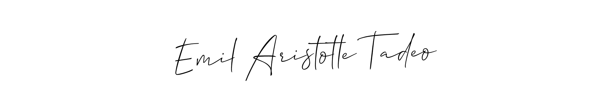 Once you've used our free online signature maker to create your best signature Allison_Script style, it's time to enjoy all of the benefits that Emil Aristotle Tadeo name signing documents. Emil Aristotle Tadeo signature style 2 images and pictures png