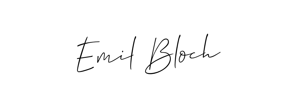 You should practise on your own different ways (Allison_Script) to write your name (Emil Bloch) in signature. don't let someone else do it for you. Emil Bloch signature style 2 images and pictures png