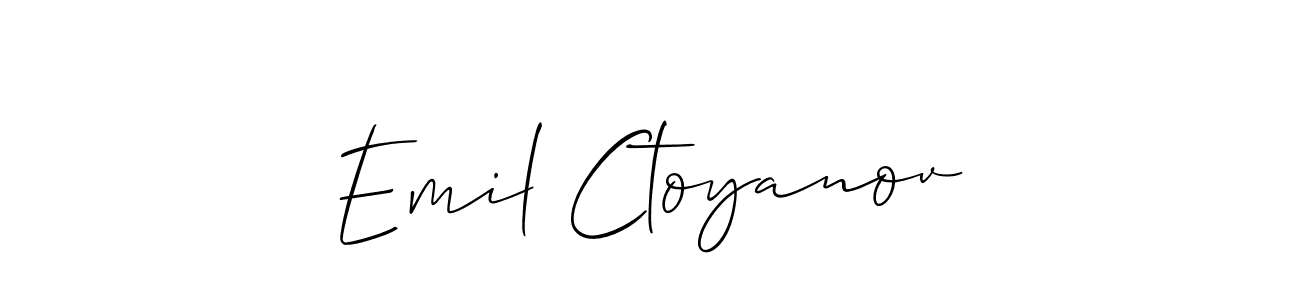 Emil Ctoyanov stylish signature style. Best Handwritten Sign (Allison_Script) for my name. Handwritten Signature Collection Ideas for my name Emil Ctoyanov. Emil Ctoyanov signature style 2 images and pictures png