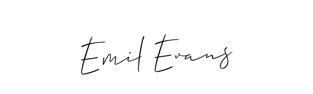 This is the best signature style for the Emil Evans name. Also you like these signature font (Allison_Script). Mix name signature. Emil Evans signature style 2 images and pictures png