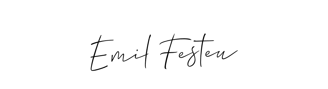 This is the best signature style for the Emil Festeu name. Also you like these signature font (Allison_Script). Mix name signature. Emil Festeu signature style 2 images and pictures png