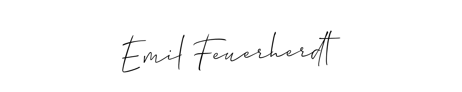 Make a beautiful signature design for name Emil Feuerherdt. With this signature (Allison_Script) style, you can create a handwritten signature for free. Emil Feuerherdt signature style 2 images and pictures png