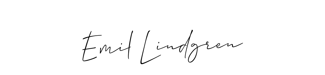 How to make Emil Lindgren name signature. Use Allison_Script style for creating short signs online. This is the latest handwritten sign. Emil Lindgren signature style 2 images and pictures png