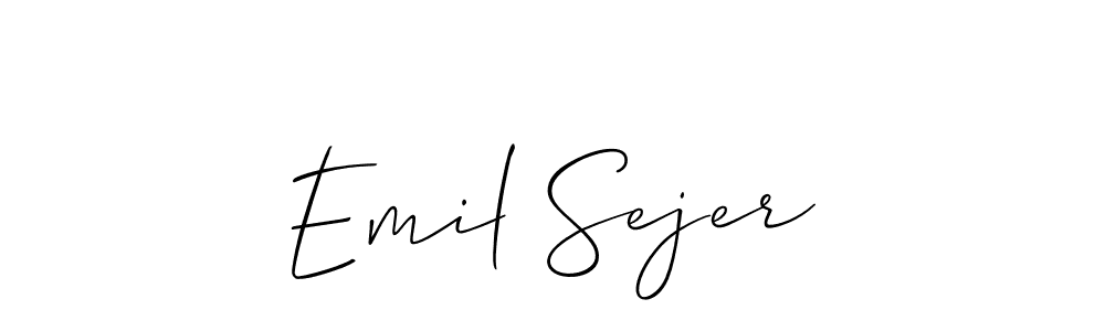 It looks lik you need a new signature style for name Emil Sejer. Design unique handwritten (Allison_Script) signature with our free signature maker in just a few clicks. Emil Sejer signature style 2 images and pictures png