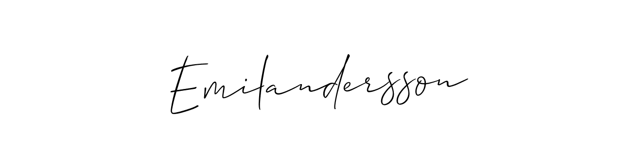 Design your own signature with our free online signature maker. With this signature software, you can create a handwritten (Allison_Script) signature for name Emilandersson. Emilandersson signature style 2 images and pictures png