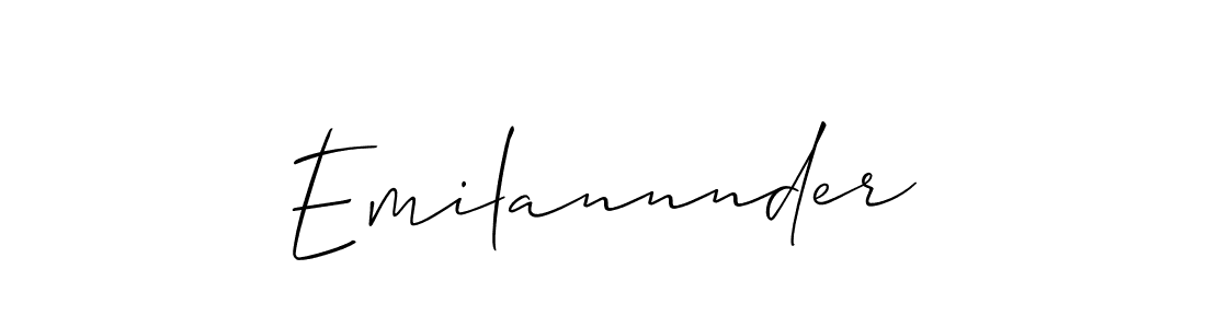 Design your own signature with our free online signature maker. With this signature software, you can create a handwritten (Allison_Script) signature for name Emilannnder. Emilannnder signature style 2 images and pictures png