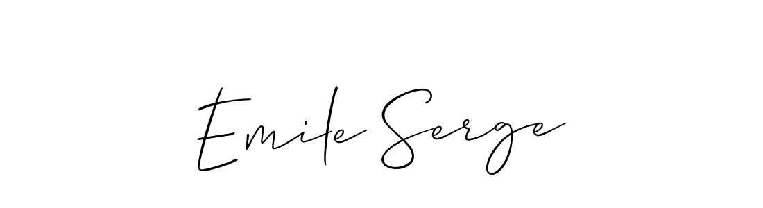 It looks lik you need a new signature style for name Emile Serge. Design unique handwritten (Allison_Script) signature with our free signature maker in just a few clicks. Emile Serge signature style 2 images and pictures png