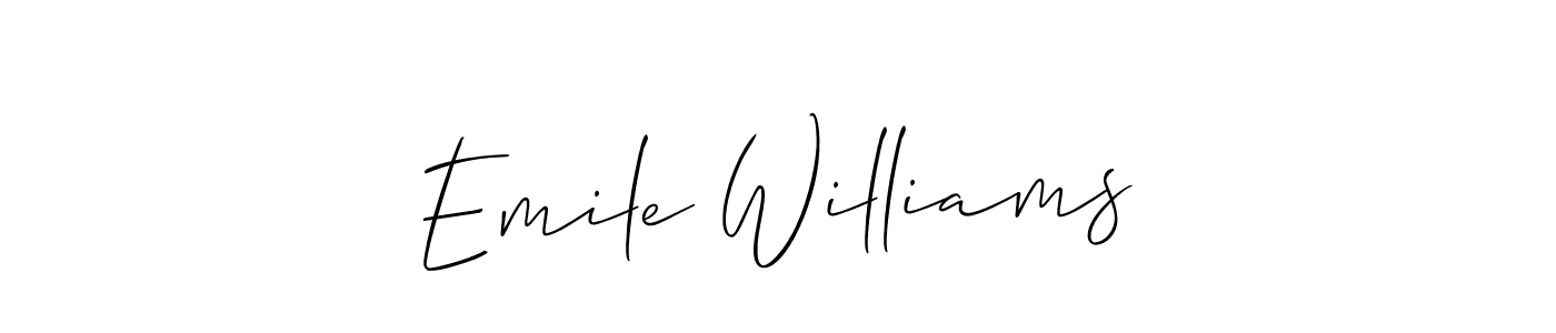 Also You can easily find your signature by using the search form. We will create Emile Williams name handwritten signature images for you free of cost using Allison_Script sign style. Emile Williams signature style 2 images and pictures png