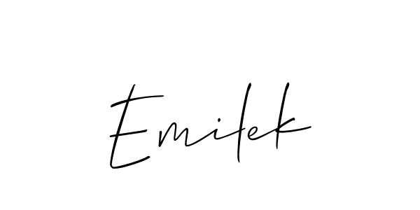 Also You can easily find your signature by using the search form. We will create Emilek name handwritten signature images for you free of cost using Allison_Script sign style. Emilek signature style 2 images and pictures png