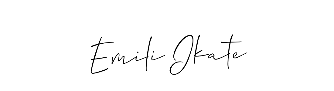 This is the best signature style for the Emili Ikate name. Also you like these signature font (Allison_Script). Mix name signature. Emili Ikate signature style 2 images and pictures png