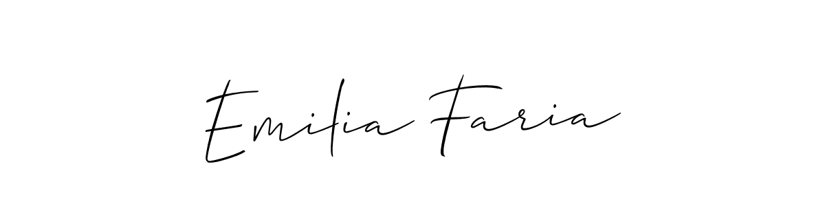 Make a beautiful signature design for name Emilia Faria. With this signature (Allison_Script) style, you can create a handwritten signature for free. Emilia Faria signature style 2 images and pictures png