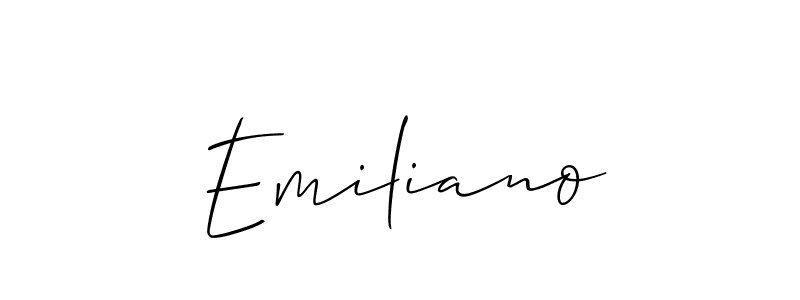 You should practise on your own different ways (Allison_Script) to write your name (Emiliano) in signature. don't let someone else do it for you. Emiliano signature style 2 images and pictures png