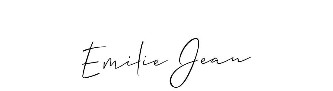 Use a signature maker to create a handwritten signature online. With this signature software, you can design (Allison_Script) your own signature for name Emilie Jean. Emilie Jean signature style 2 images and pictures png