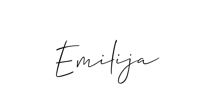 Create a beautiful signature design for name Emilija. With this signature (Allison_Script) fonts, you can make a handwritten signature for free. Emilija signature style 2 images and pictures png