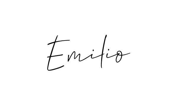 How to make Emilio name signature. Use Allison_Script style for creating short signs online. This is the latest handwritten sign. Emilio signature style 2 images and pictures png