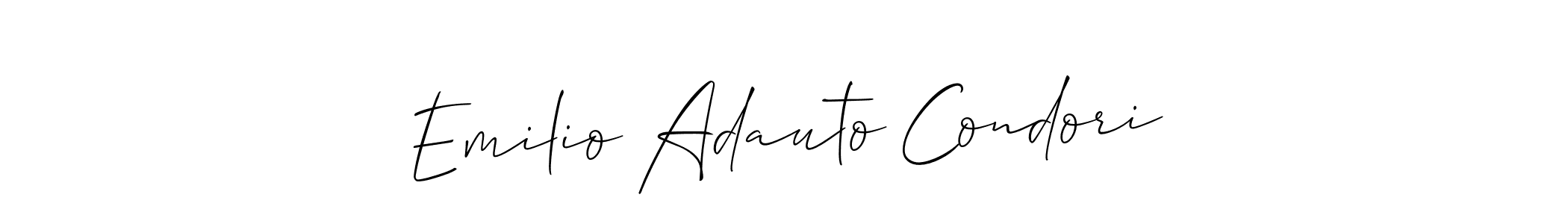Design your own signature with our free online signature maker. With this signature software, you can create a handwritten (Allison_Script) signature for name Emilio Adauto Condori. Emilio Adauto Condori signature style 2 images and pictures png