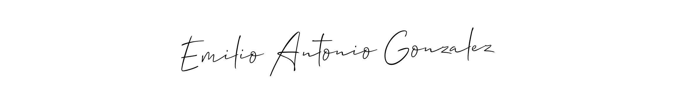 Design your own signature with our free online signature maker. With this signature software, you can create a handwritten (Allison_Script) signature for name Emilio Antonio Gonzalez. Emilio Antonio Gonzalez signature style 2 images and pictures png