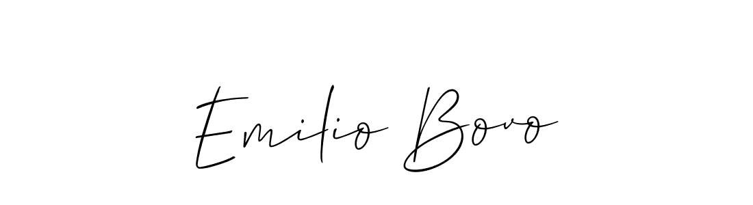 Emilio Bovo stylish signature style. Best Handwritten Sign (Allison_Script) for my name. Handwritten Signature Collection Ideas for my name Emilio Bovo. Emilio Bovo signature style 2 images and pictures png