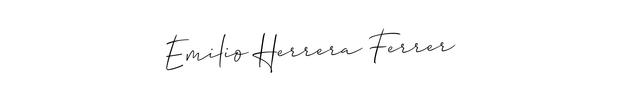 Also You can easily find your signature by using the search form. We will create Emilio Herrera Ferrer name handwritten signature images for you free of cost using Allison_Script sign style. Emilio Herrera Ferrer signature style 2 images and pictures png