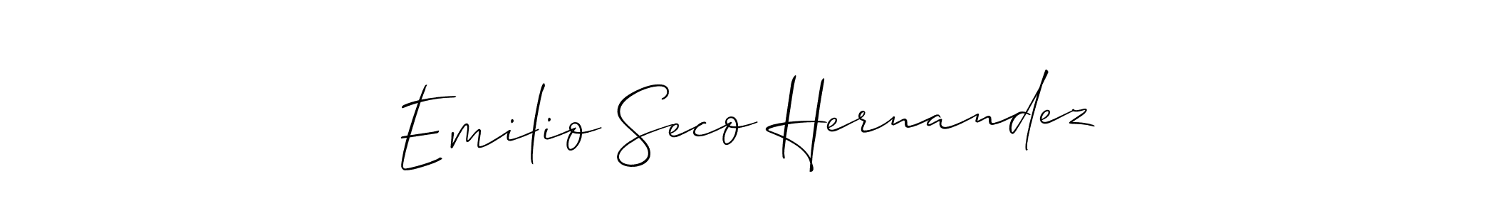 Allison_Script is a professional signature style that is perfect for those who want to add a touch of class to their signature. It is also a great choice for those who want to make their signature more unique. Get Emilio Seco Hernandez name to fancy signature for free. Emilio Seco Hernandez signature style 2 images and pictures png