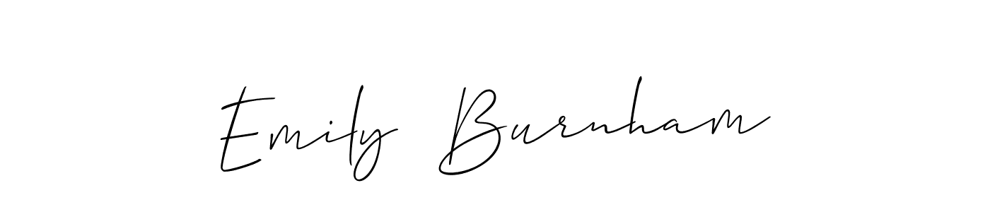 Create a beautiful signature design for name Emily  Burnham. With this signature (Allison_Script) fonts, you can make a handwritten signature for free. Emily  Burnham signature style 2 images and pictures png