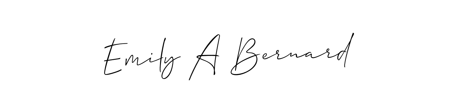 How to make Emily A Bernard signature? Allison_Script is a professional autograph style. Create handwritten signature for Emily A Bernard name. Emily A Bernard signature style 2 images and pictures png