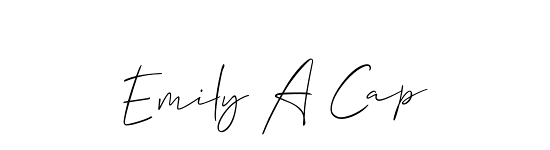 Create a beautiful signature design for name Emily A Cap. With this signature (Allison_Script) fonts, you can make a handwritten signature for free. Emily A Cap signature style 2 images and pictures png