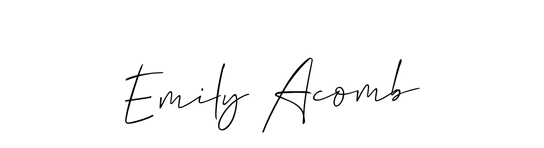 Create a beautiful signature design for name Emily Acomb. With this signature (Allison_Script) fonts, you can make a handwritten signature for free. Emily Acomb signature style 2 images and pictures png