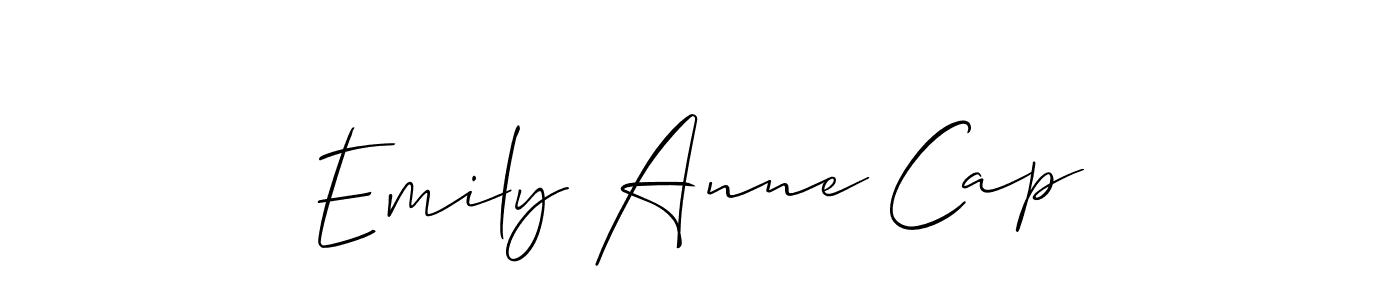 How to make Emily Anne Cap signature? Allison_Script is a professional autograph style. Create handwritten signature for Emily Anne Cap name. Emily Anne Cap signature style 2 images and pictures png