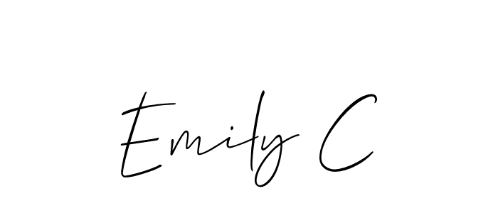 Allison_Script is a professional signature style that is perfect for those who want to add a touch of class to their signature. It is also a great choice for those who want to make their signature more unique. Get Emily C name to fancy signature for free. Emily C signature style 2 images and pictures png