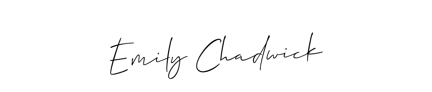 You should practise on your own different ways (Allison_Script) to write your name (Emily Chadwick) in signature. don't let someone else do it for you. Emily Chadwick signature style 2 images and pictures png