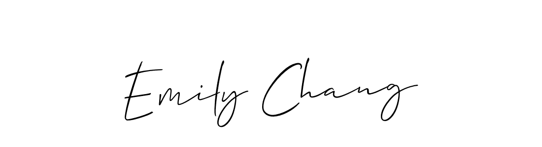 You should practise on your own different ways (Allison_Script) to write your name (Emily Chang) in signature. don't let someone else do it for you. Emily Chang signature style 2 images and pictures png