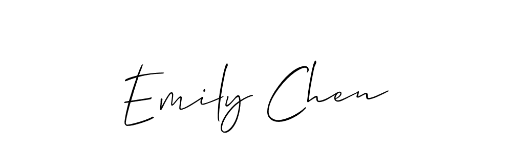 Once you've used our free online signature maker to create your best signature Allison_Script style, it's time to enjoy all of the benefits that Emily Chen name signing documents. Emily Chen signature style 2 images and pictures png