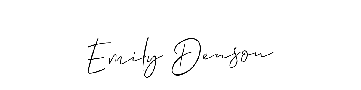 The best way (Allison_Script) to make a short signature is to pick only two or three words in your name. The name Emily Denson include a total of six letters. For converting this name. Emily Denson signature style 2 images and pictures png