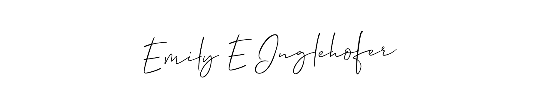 It looks lik you need a new signature style for name Emily E Inglehofer. Design unique handwritten (Allison_Script) signature with our free signature maker in just a few clicks. Emily E Inglehofer signature style 2 images and pictures png