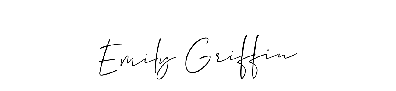 It looks lik you need a new signature style for name Emily Griffin. Design unique handwritten (Allison_Script) signature with our free signature maker in just a few clicks. Emily Griffin signature style 2 images and pictures png